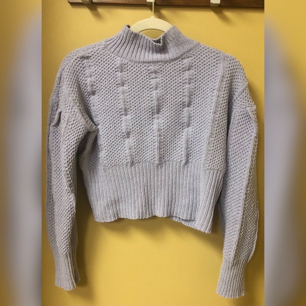 New Generation K Cropped Lavender Sweater Size Medium